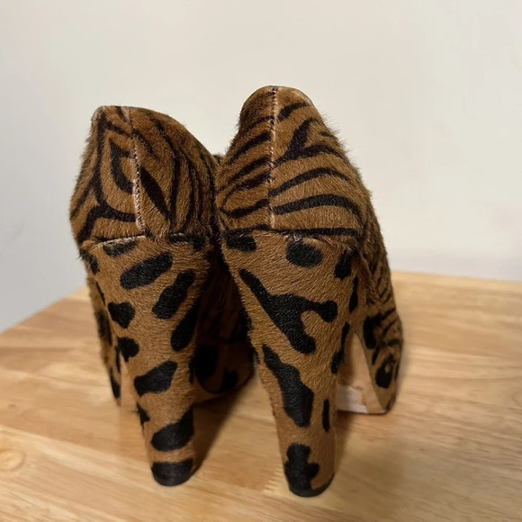 Jerome C. Rousseau $895 calf hair leather box heel ankle boots - Picture 3 of 5